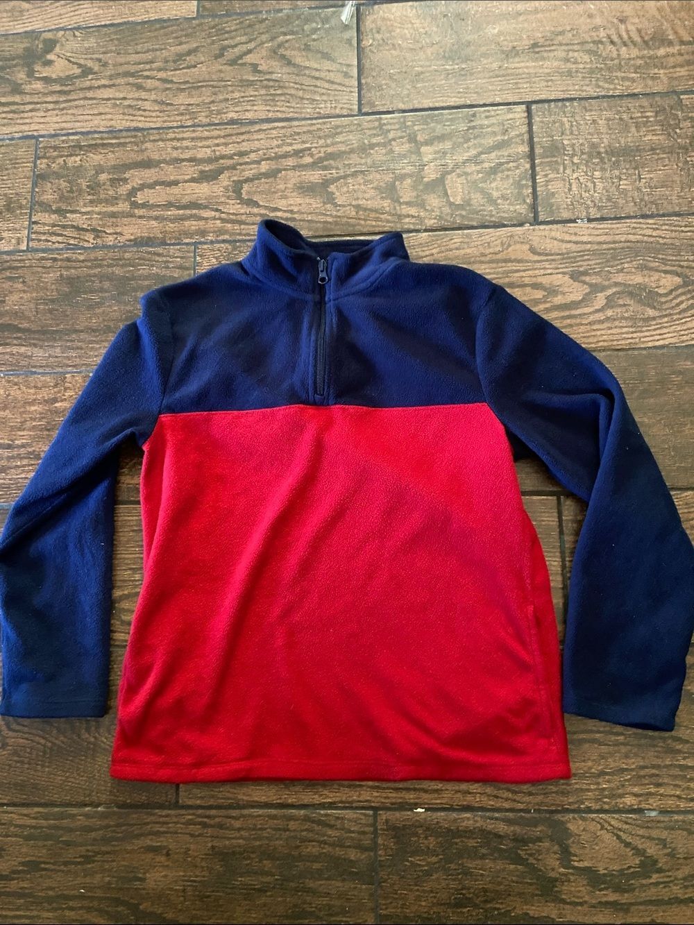 10/$50 Cat & Jack Navy and Red Half-Zip Fleece Pullover Size L (10-12)